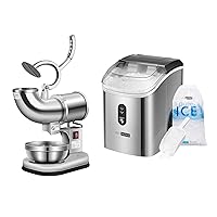 VIVOHOME Electric Dual Blades Ice Crusher and Compact Countertop Automatic Chewable Nugget Ice Cube Maker Machine