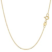 Jewelry Affairs 14k Yellow Gold Cable Link Chain Necklace, 1.1mm