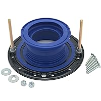 One N Done Toilet Flange Repair Kit - Complete Toilet Seal Repair For Wax Seal, Rubber Gasket Ring, Premium Nuts Includes 3 1/2-Inch Locking Zinc Bolts - Easy Toilet Bowl Repair T10-OND-400-MB
