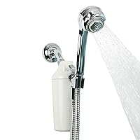 Filtered Shower Head - Max Flow Rate w/ Handheld Wand - Reduces Over 90% of Chlorine from Hard Water - Carbon & KDF Filtration Media - Soften Skin & Hair - AQ-4105CHR, Chrome