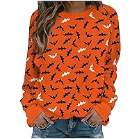 HAYUMI Gothic Ruffle Shirt, 2023 Halloween Fashion Womens’ Casual Long Sleeve Printed Ladies Sweatshirt Tops