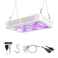 Beelux 1000W LED Grow Light for Indoor Plants Full Spectrum Upgrade Dual Switch & Dual Chips Daisy Chain Plant Grow Lights for Seed Starting Veg and Flower Greenhouse (Actual Power 110W)