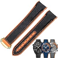 RAYESS 20mm 22mm Watch Bracelet For Omega 300 SEAMASTER 600 PLANET OCEAN Folding Buckle Silicone Nylon Strap Watch Accessories Watch Band