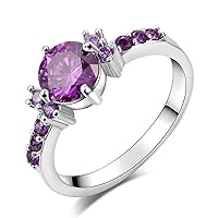 Razzy Silver Color Elegant Purple Crystal