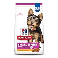 Hill's Science Diet Puppy, Puppy, Small & Mini Breeds Puppy Premium Nutrition, Dry Dog Food, Chicken & Barley, 12.5 lb Bag