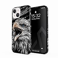 BURGA Phone Case Compatible with iPhone 13 Mini - Hybrid 2-Layer Hard Shell + Silicone Protective Case -Bird of JOVE Savage Wild Eagle - Scratch-Resistant Shockproof Cover