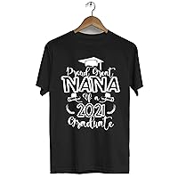 Womens Proud Great Nana of A 2021 Graduate Senior Tee Nana Tshirts for Women Women's T-Shirt (Black - 4XL)