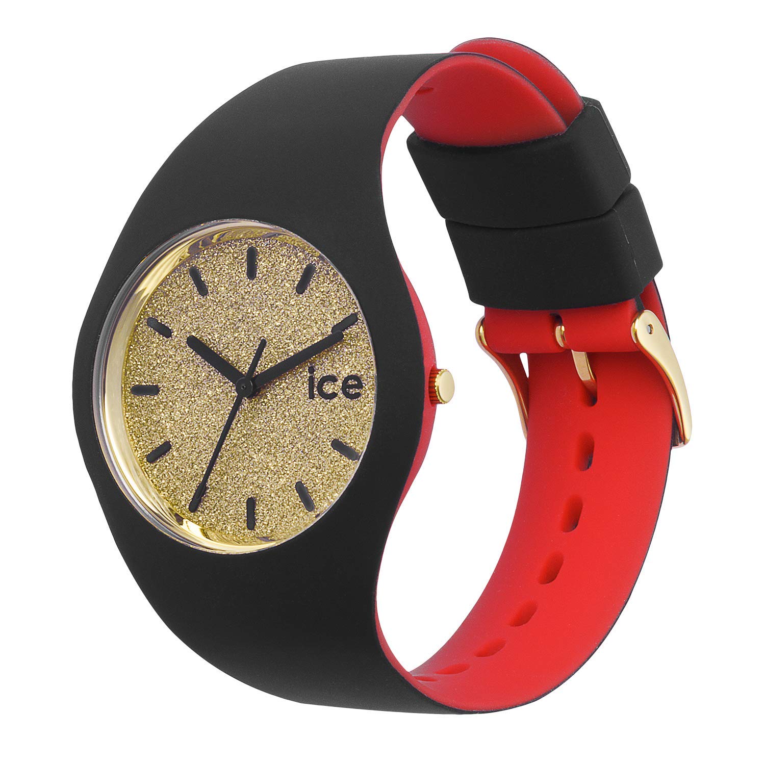Ice-Watch - ICE Loulou Gold Glitter - Women's Wristwatch with Silicon Strap