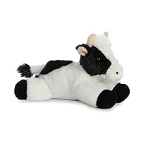 Aurora® Adorable Mini Flopsie™ Mini Moo™ Stuffed Animal - Playful Ease - Timeless Companions - White 8 Inches