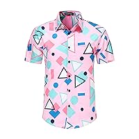 80s Shirts for Men 80s Shirt 90s Shirt Retro Casual Button-Down Shirts Hawaiian Shirt Disco Shirt Beach Shirts