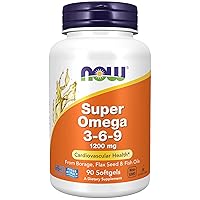 Supplements, Super Omega 3-6-9 1200 mg with a blend of Fish, Borage and Flax Seed Oils, 90 Softgels