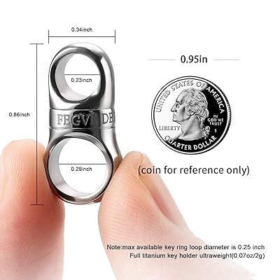 Best Deal for TISUR Titanium Key Ring for Keychain +2PCS TISUR Titanium