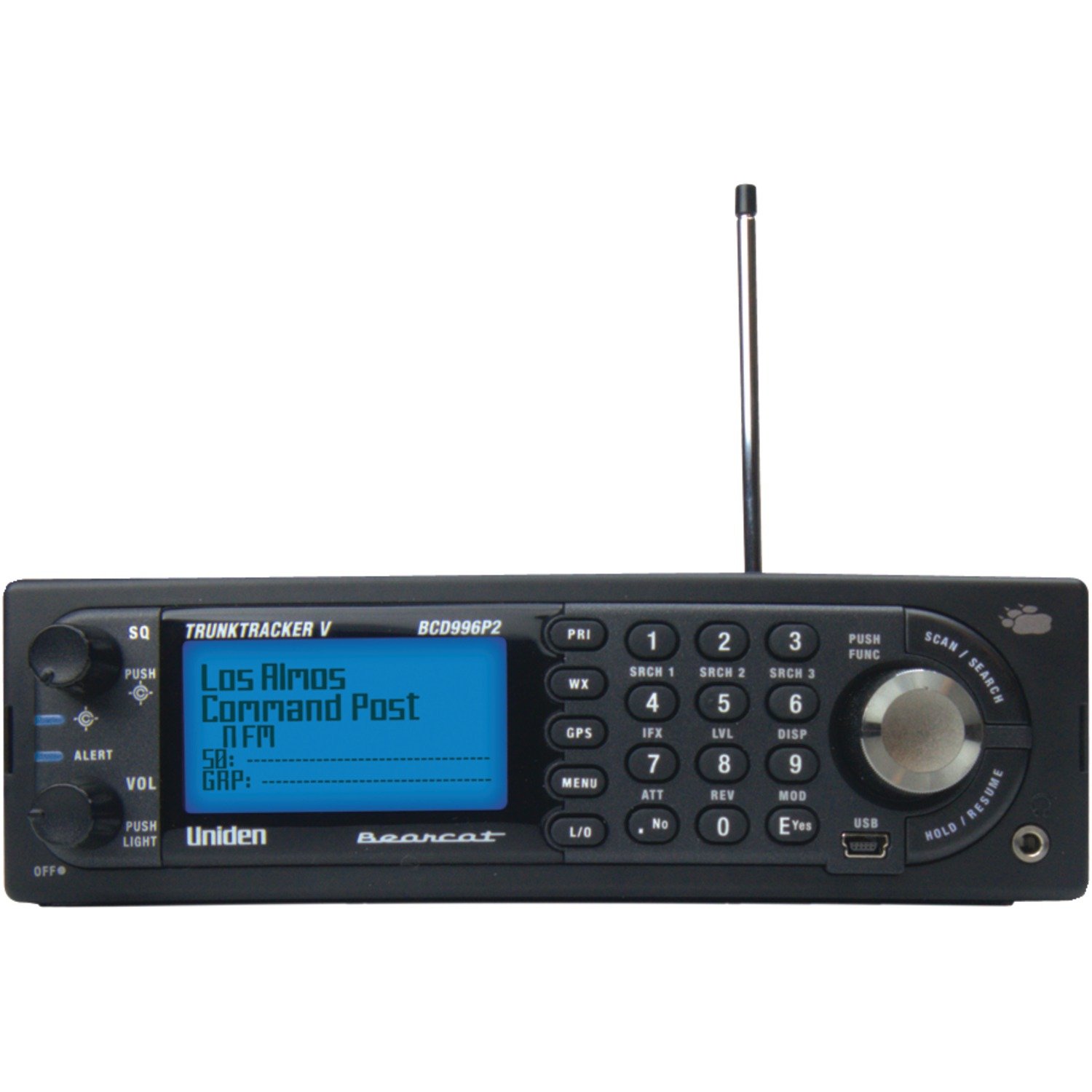 Uniden BCD996P2 Digital Mobile TrunkTracker V Scanner, 25,000 Dynamically Allocated Channels, Close Call RF Capture Technology, 4-Line Alpha display, Base/Mobile Design, Phase 2, Location-Based Scanning