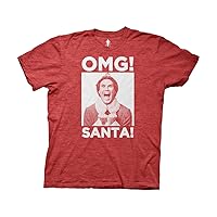 Ripple Junction Elf Adult Christmas T-Shirt OMG! Santa! Buddy Photo Funny X-Mas Shirt Officially Licensed