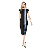 Rachel Rachel Roy Women's Tweed Stripe Midi Dress, Blue Violet, 10
