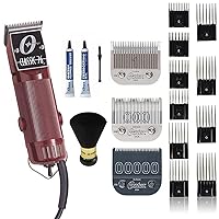 Oster Classic 76 Universal Motor Clipper 76076010 with Bonus 00000 Detachable Blade, 10 Guide Comb Set and Neck Duster