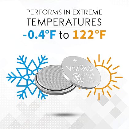 Voniko 3 Volt 2016 Battery 6 Pack – Button Cell 2016 Batteries – Lithium CR2016 3 Volt Coin Battery – Child-Protection Packaging, 7 Years Shelf Life