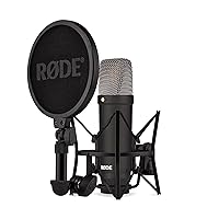 RØDE NT1 Signature Series Condenser Microphone with SM6 Shockmount and Pop Filter - Black