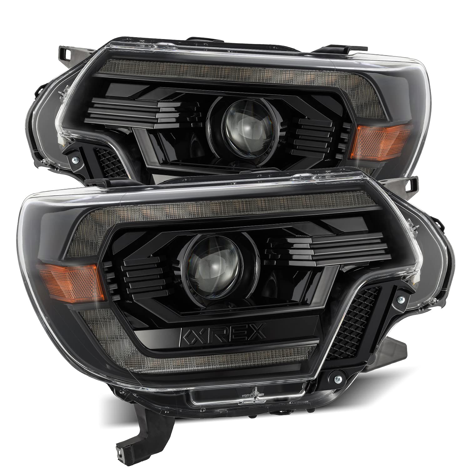 AlphaRex® 880749 - PRO-Series 2012-2015 Tacoma Projector Headlights - Alpha-Black (Driver & Passenger) Assembly Replacement