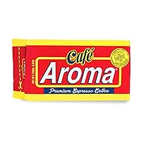 Café Aroma Dark Roast Espresso Ground Coffee, Bulk Coffee, Authentic Cuban Coffee, Vacuum Sealed Coffee, 8.8 oz (24-Pack)