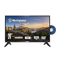 Westinghouse 24 Inch TV with DVD Player Built in, 720p HD LED Small Flat Screen TV DVD Combo with HDMI, USB, & Parental Controls, Non-Smart TV or Monitor for Home, Kitchen, or RV Camper (2023 Model)