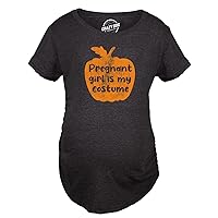 Maternity Pregnant Girl is My Costume Tshirt Funny Halloween Baby Announcement Pregnancy Tee