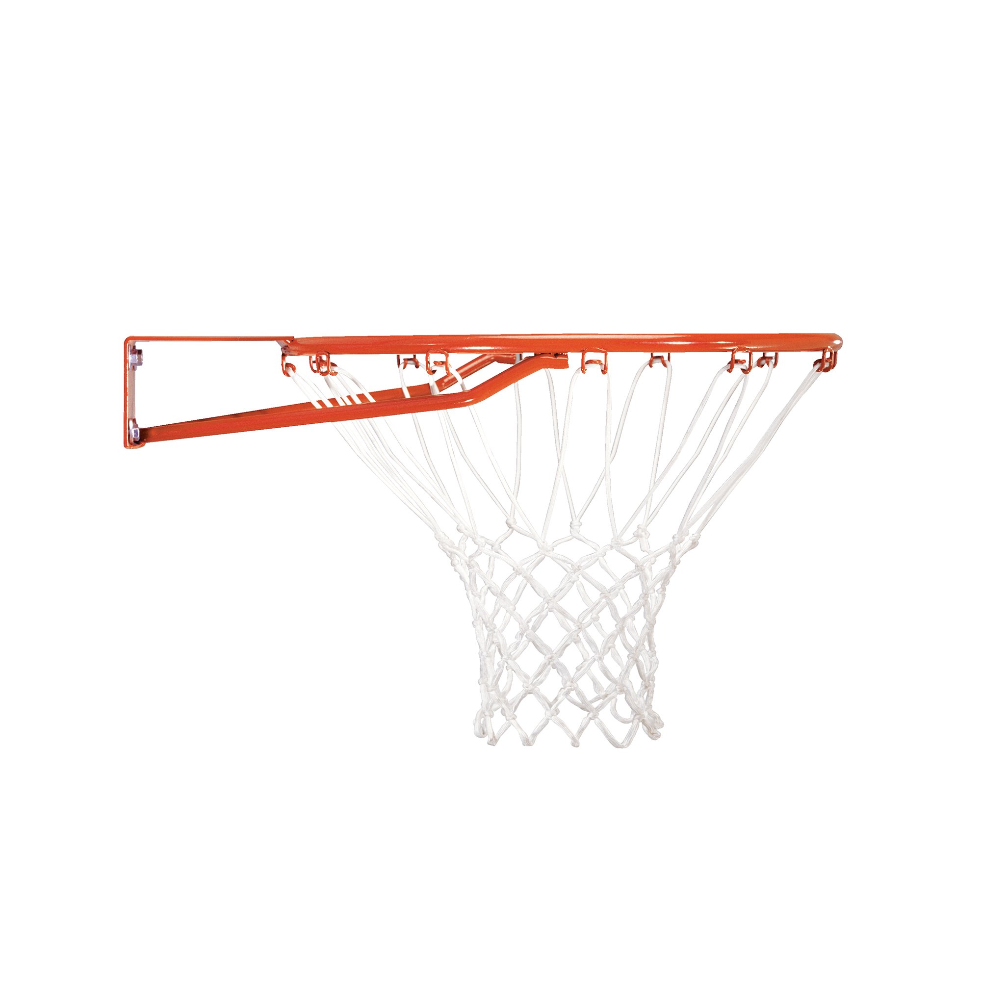 Pro Court Height Adjustable Portable Basketball System, 44 Inch Backboard, Red/White