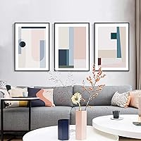 Canvas Art Poster Abstract Geometry Nordic Style Minimalism Decorative Print Wall Painting Scandinavian Picture Home Decor (50x70cm) 3pcs Frameless