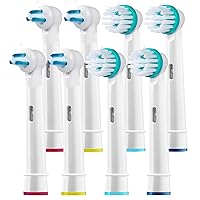 Replacement Brush Heads for OralB Braun Professional Ortho & Power Tip Kit- 8 Pack Compatible Orthodontic Electric Toothbrush Head Fit The Oral-B Pro 1000, Kids Plus!