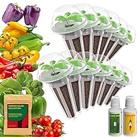 inbloom Pepper Seed Pod kits for AeroGarden, idoo Hydroponics growing System Garden, 350 Seeds include Red chili pepper, Green Pepper, Yellow Pepper, Purple Pepper, Cucumber, Red Tomato, Golden Tomato