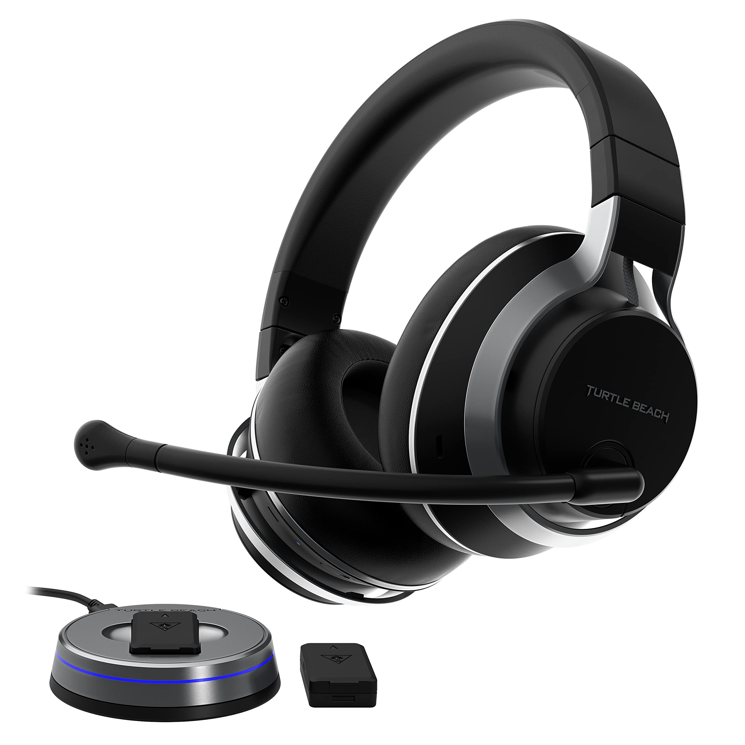 Turtle Beach Stealth Pro Multiplatform Wireless Noise-Cancelling Gaming Headset for PS5, PS4, Playstation, PC, Mac, Switch, & Mobile – 50mm Speakers, Bluetooth, Dual Batteries – Black