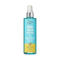 KISS COLORS & CARE Braid Sheen Spray 8.5 oz - Healthy Shine For Braids, Locs, Curls & Natural Hair, Organic Jamaican Black Castor Oil, Soothing Scalp, Instant Moisture, No Sulfates or Parabens