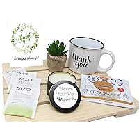 THANK YOU Gift basket for women | Employee appreciation gifts | Gratitude Unique care package for Friend, Coworker, Nurse, Doctor, sister, Employee retirement gift, variety gift set box w/Candle.