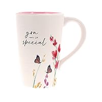 Pavilion - Someone Special - 17-ounce Coffee Cup, Floral Pattern Mug, Mothers Day Gift Idea, Birthday Gift For Friend, 1 Count, Cream, 5.25 x 5.25-Inches