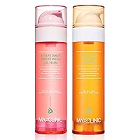 [K-Beauty] Rose Vitamin + Calendula Biome Oil Foam Gift Set | Daily Face Wash Oil Based Cleanser to Foam | Korean Skin Care Oil Cleanser for Dry Sensitive Skin | Face Cleanser Bundle