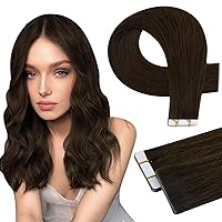 Full Shine Virgin Injection Tape In Hair Extensions Human Hair Color 2 Darker Brown Injection Human Hair Extensions Tape In 22 Inch 25 Grams Intact Straight Seamless Hair Extensions 10 Pieces