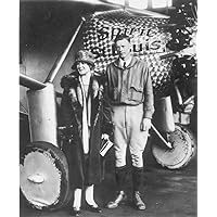 Charles A Lindbergh N(1902-1974) American Aviator Lindbergh With His Mother Evangeline Lodge Lindbergh And The Spirit Of St Louis At Roosevelt Field Long Island New York Prior To His Successful Trans-