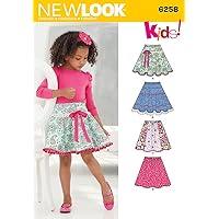 Simplicity Creative Patterns New Look 6258 Child's and Girls' Circle Skirts, A (3-4-5-6-7-8-10-12)
