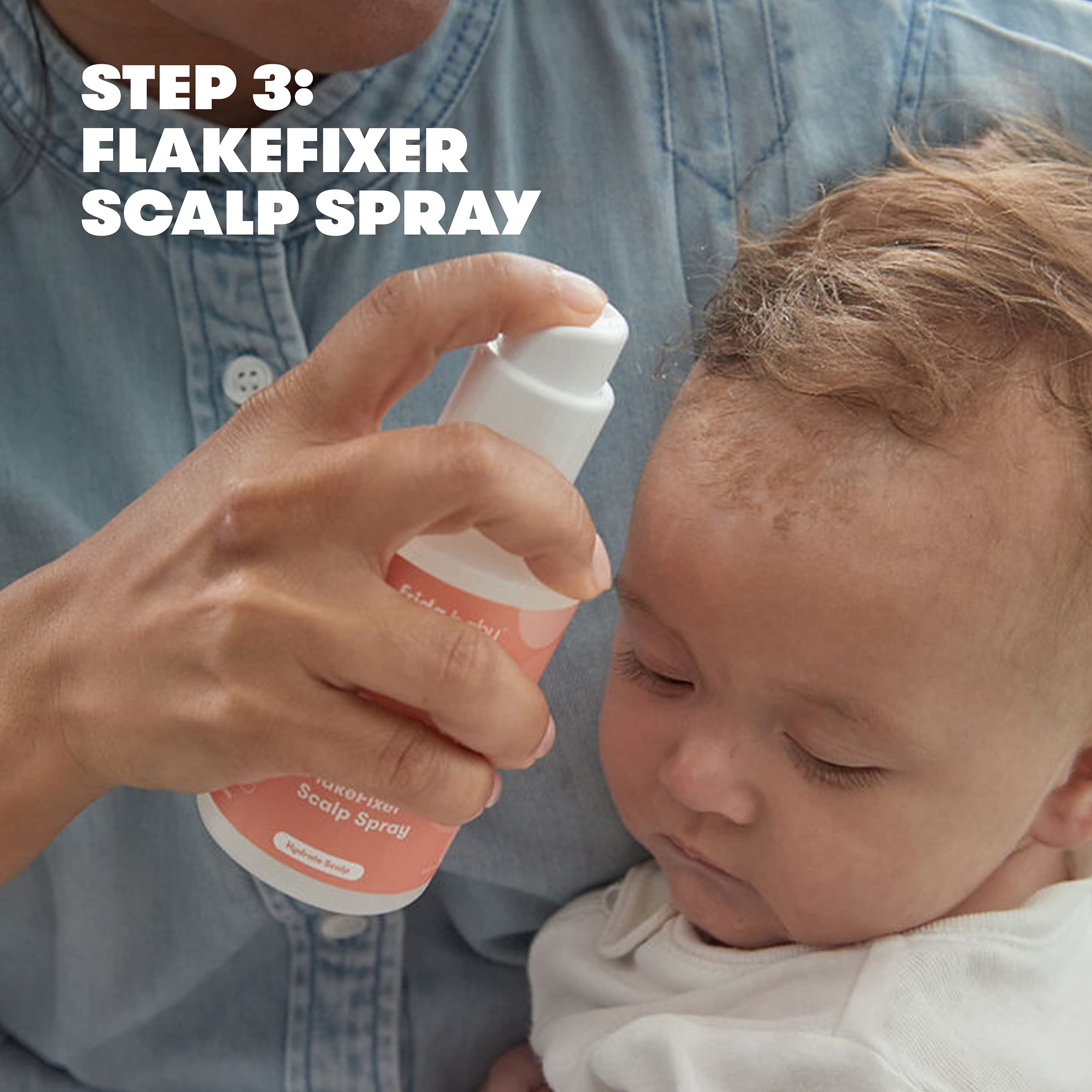 Frida Baby Oh Cr*p! Cradle Cap Flake Fixer Scalp Spray + Scalp Mask Duo | Soothes Baby's Scalp, Prevents Dryness and Flakes