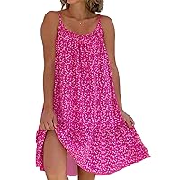 Pink Chloe Sundress, Plus Size Pink Chloe Dresses, Pink Chloe Dress, CamiBloom - Floral Printed Camisole Dress