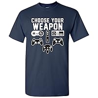 UGP Campus Apparel Choose Your Weapon Gamer Gaming Console Adult T-Shirt Basic Cotton