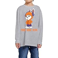 Personalized Easter Youth Long Sleeve T-Shirt Unisex Custom Tee Add Your Own Text Your Name Here Easter Bunny Gifts
