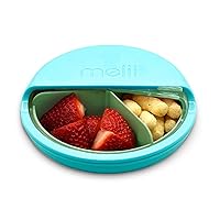 melii Spin Snack Container, Food Storage for Kids, BPA-Free, Dishwasher Safe – 3 Compartments (Blue)