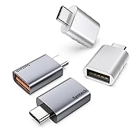 Syntech USB C to USB Adapter (2 Pack) & USB C to USB 3.2 Adapter (2 Pack) 10Gbps USB 3.2 Gen 2 Fit Side by Side