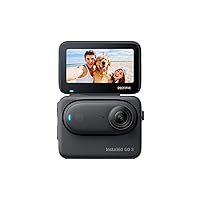 Insta360 GO 3 128GB Midnight Black– Waterproof Tiny Mighty Action Camera with 2.7K 2720 Video & 2936 Photo, FlowState Stabilization, POV Capture, AI Auto Editing, Action Pod CINSABKA