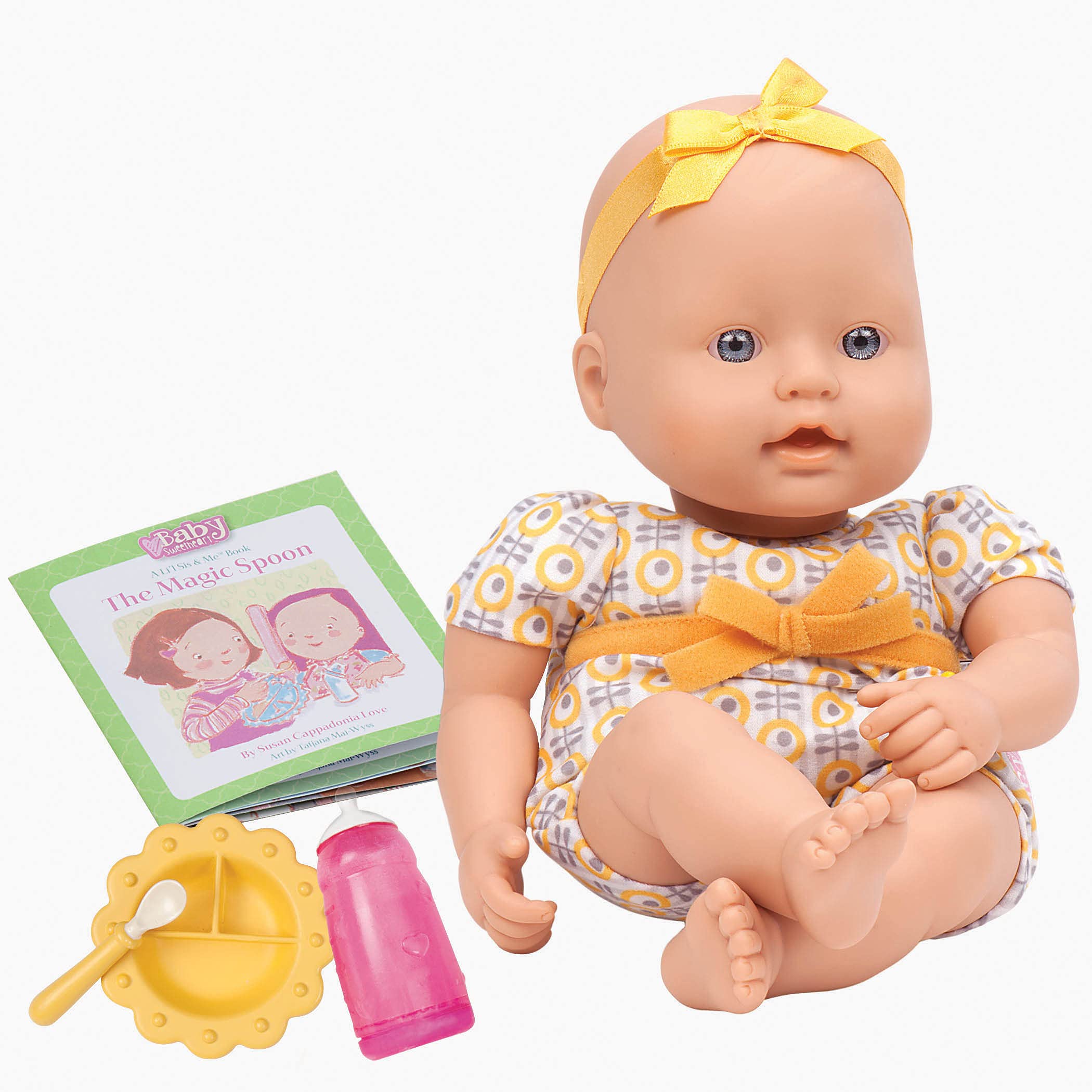 Baby Sweetheart by Battat - Feeding Time 12-inch Soft-Body Newborn Baby Doll with Easy-to-Read Story Book and Baby Accessories