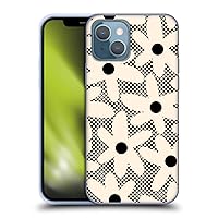 Head Case Designs Officially Licensed Kierkegaard Design Studio Daisy Black Cream Dots Check Retro Abstract Patterns Soft Gel Case Compatible with Apple iPhone 13