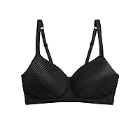 Women's Pleated Total Support Non Wired Padded Full Cup T-Shirt Bra