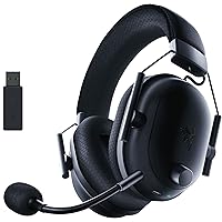 Razer BlackShark V2 Pro (2023) for PC - Premium Wireless E-Sports Headset (HyperClear Super Wideband Mic, TriForce Titanium 50 mm Driver, HyperSpeed Wireless Technology, Up to 70hrs Battery) Black