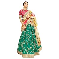 Chennai Silk Fabric Red Green Blue Color Lehngha Traditional Lehenga Choli Embroidered Choli